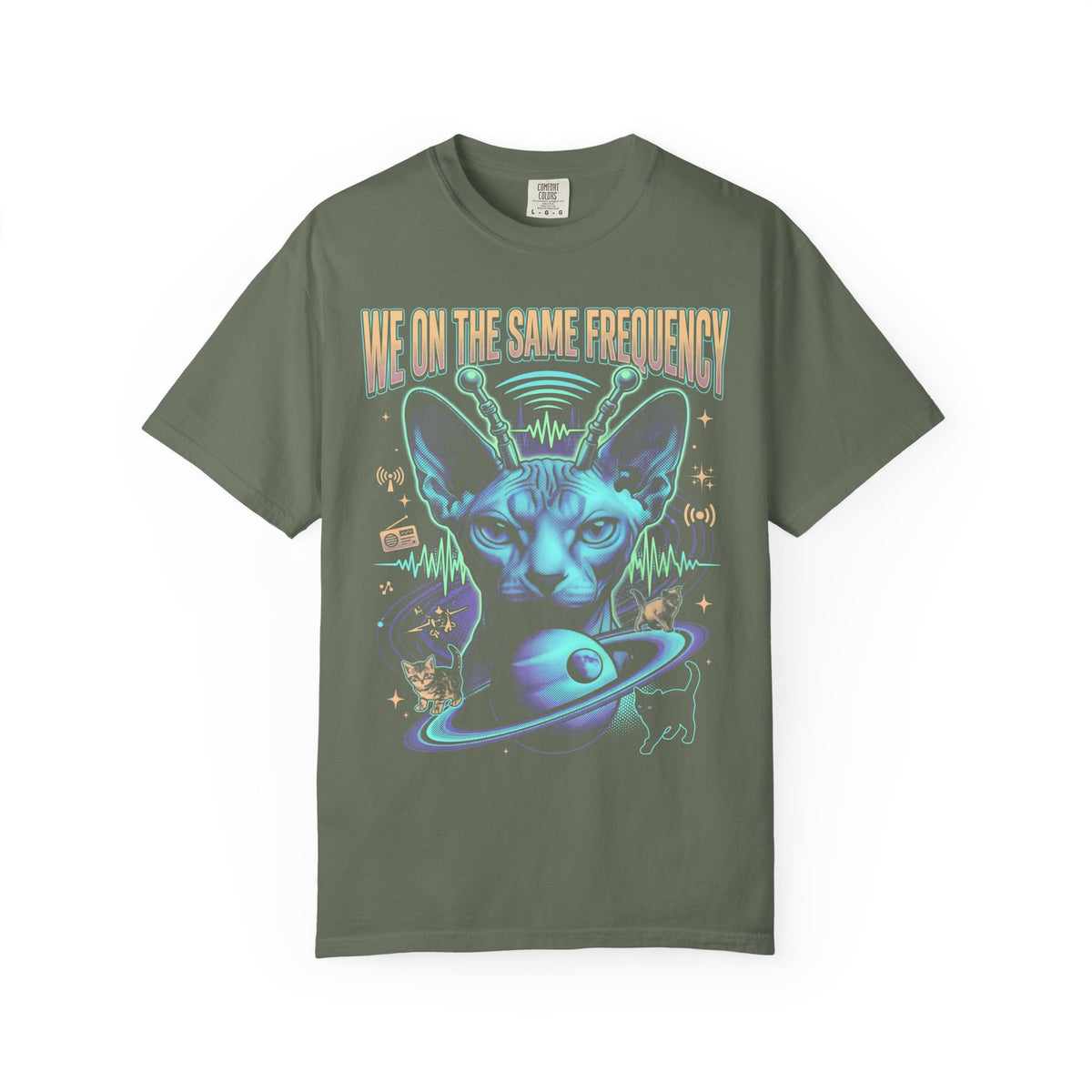 Smudge The Cat Classic Tee | Confused Meme | Occult Art