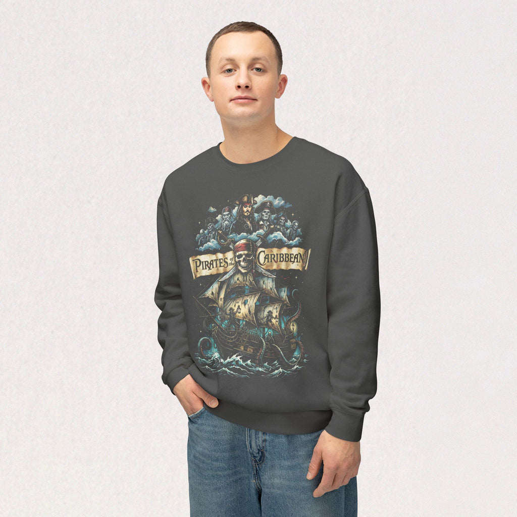 Pirates of the Caribean Skull Ship Crewneck Sweatshirt