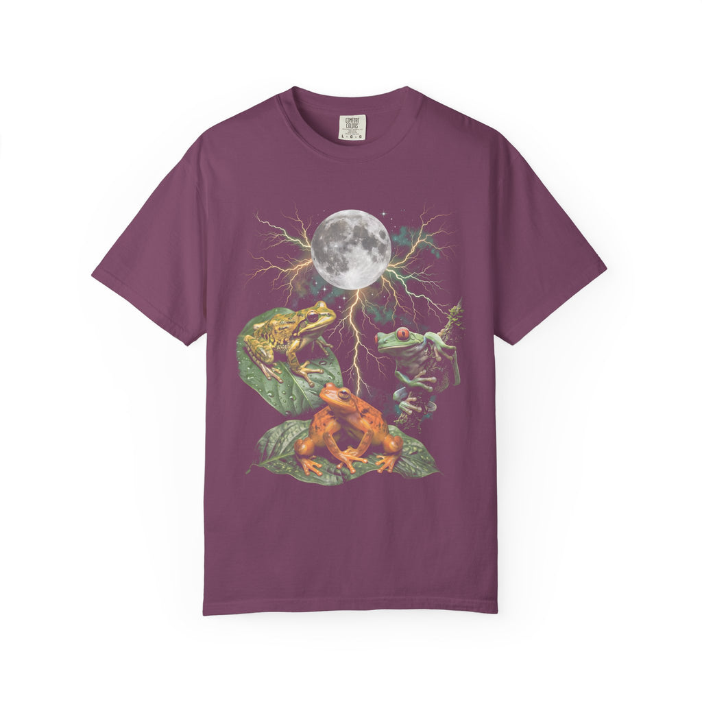 Trippy Space Frog Classic Tee | Cosmic Full Moon | Psychedelic