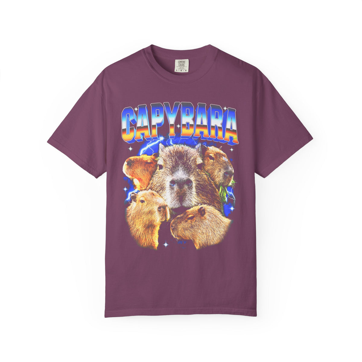 Capybara Lightning Classic Tee | 90s Retro | Animal Gift