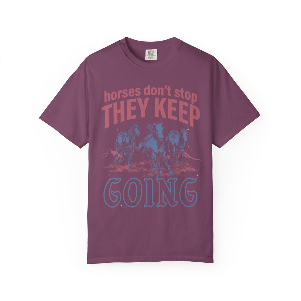 Horses Don't Stop Classic Tee | Galloping Western | Running