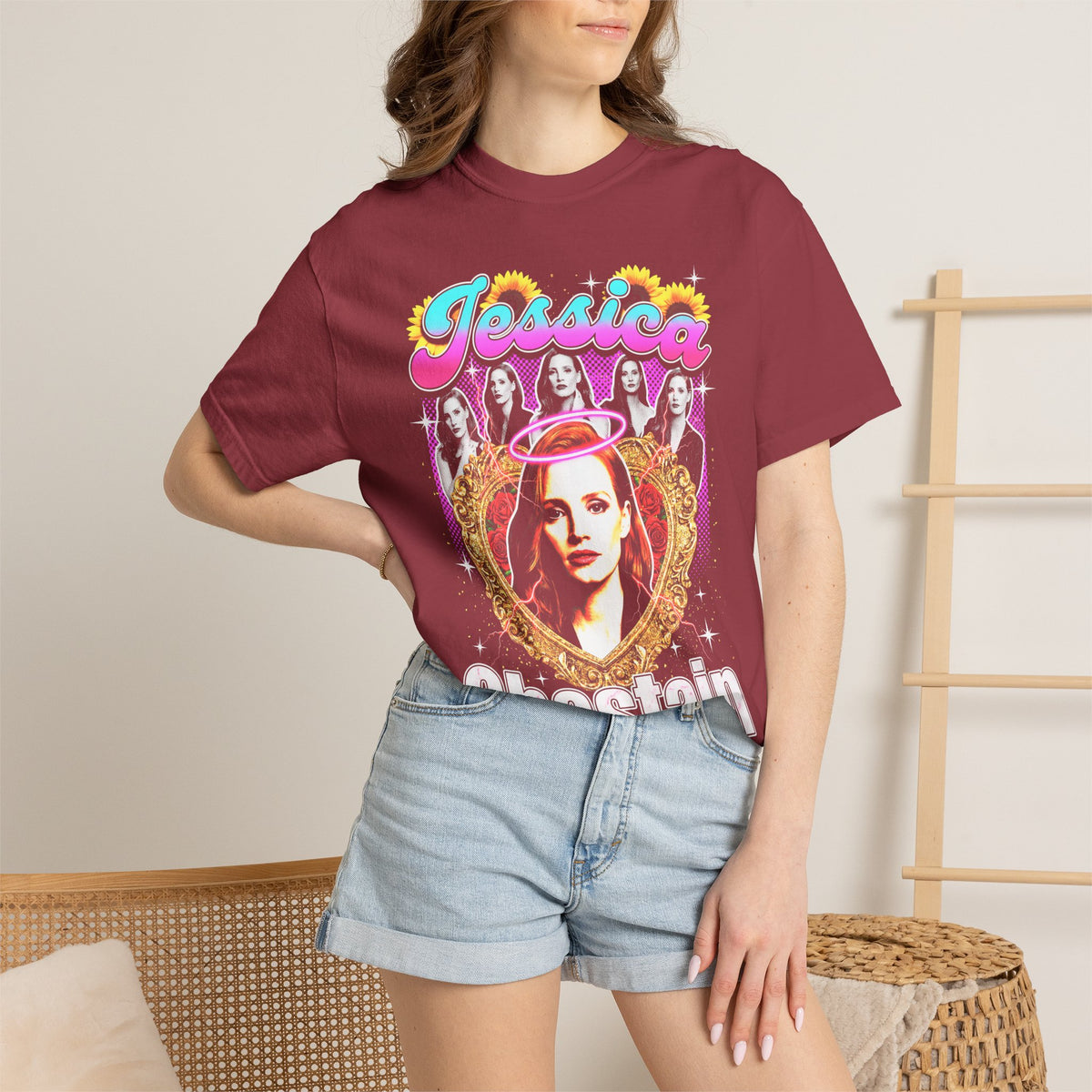 Jessica Chastain Classic Tee | 90s Graphic | Bootleg Style