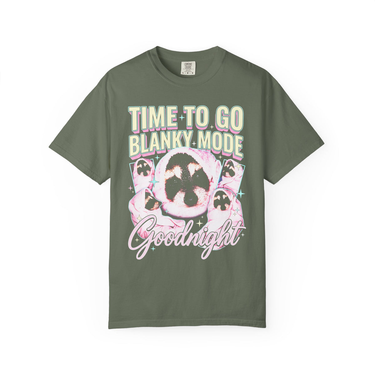 Time To Go Blanky Mode Classic Tee | Goodnight Funny Raccoon