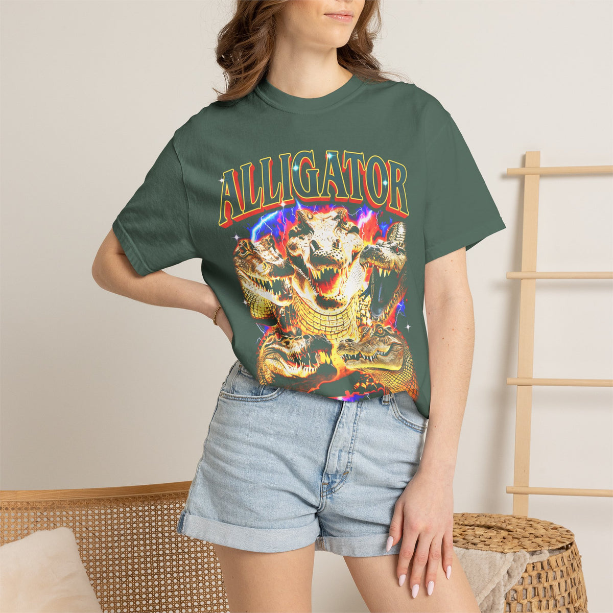Vintage Alligator Classic Tee | 90s Graphic | Crocodile Gift