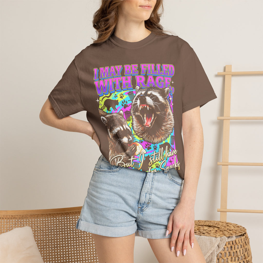 I May Be Filled With Rage Classic Tee | Raccoon Meme Gift