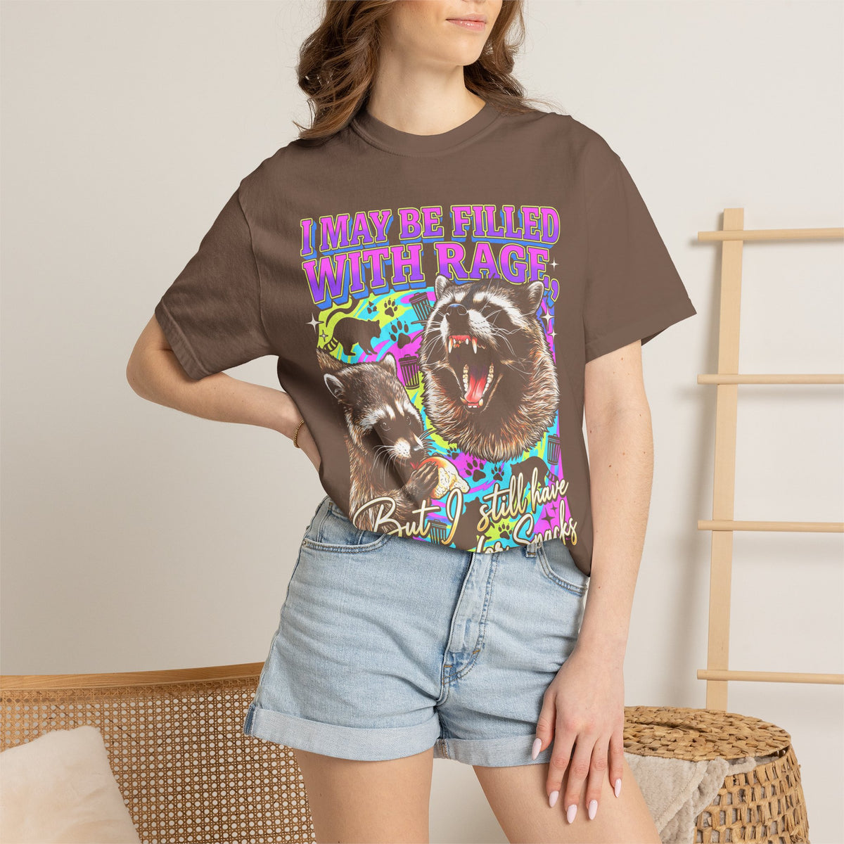 I May Be Filled With Rage Classic Tee | Raccoon Meme Gift