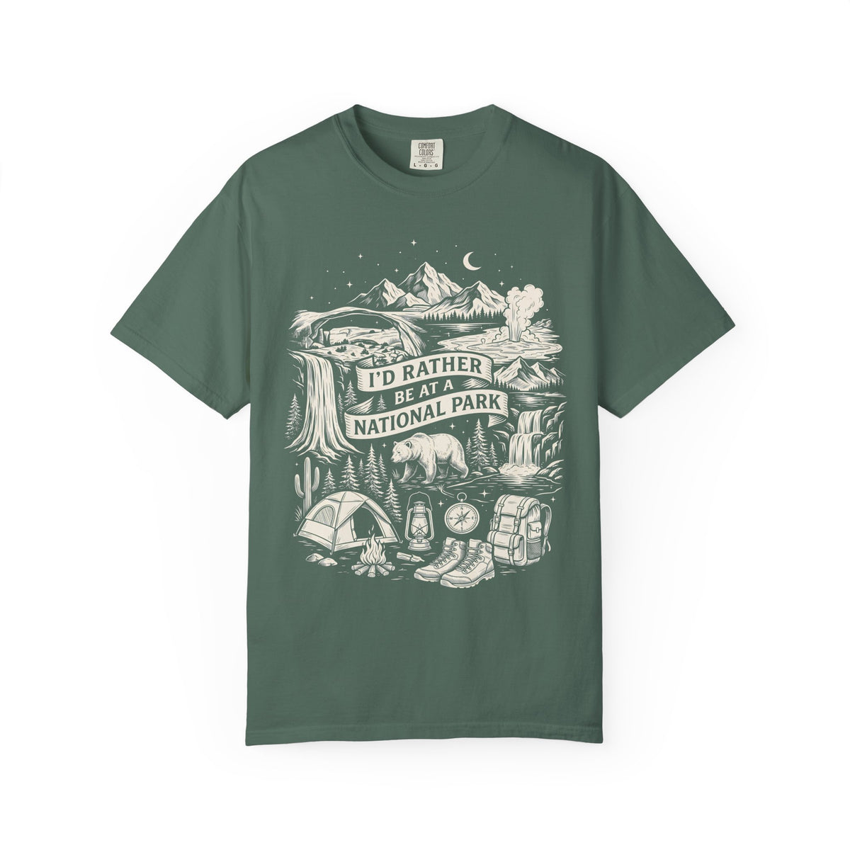 I'd Rather Be At A National Park Classic Tee | Hiking Bear Camping