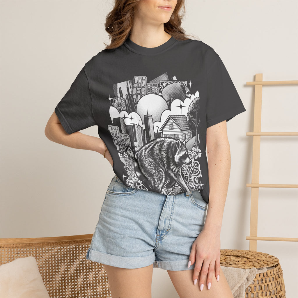 Raccoon City Skull Classic Tee | 90s Retro | Gaming Gift