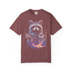 Cosmic Trio Raccoon Classic Tee | Galaxy Vortex | Psychedelic