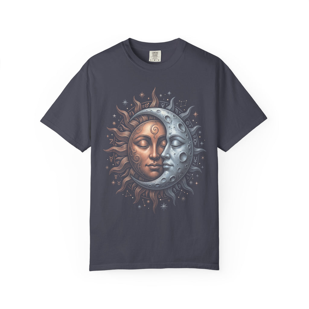 Sun Moon Celestial Faces Classic Tee | Vintage Astrology