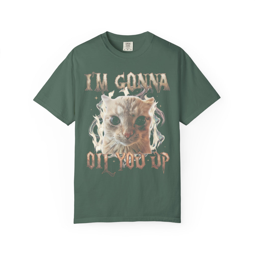 I'm Gonna Oil You Up Classic Tee | Meme Cat | Heavy Metal Bootleg
