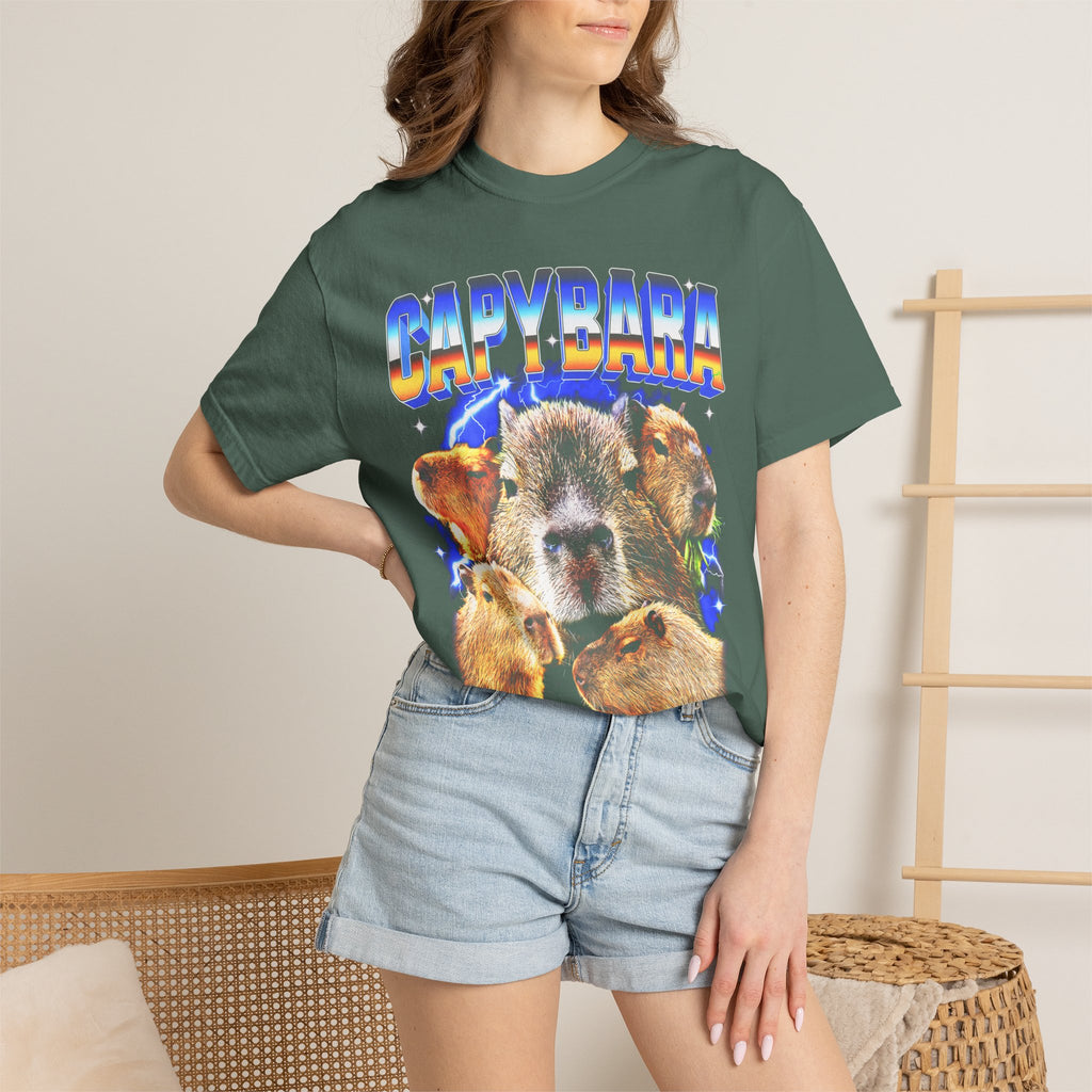 Capybara Lightning Classic Tee | 90s Retro | Animal Gift