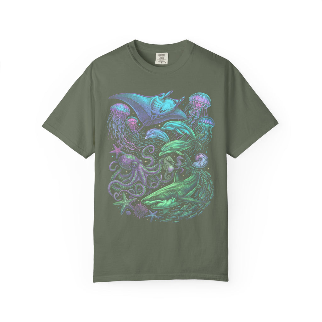 Deep Sea Ocean Creatures Classic Tee | Neon Vintage | Marine Life