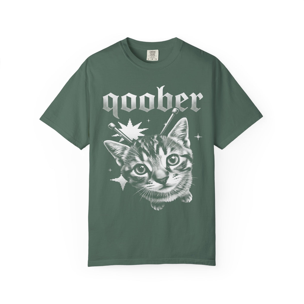 Qoober Gothic Cat Classic Tee | Metal Kitten | Punk Aesthetic