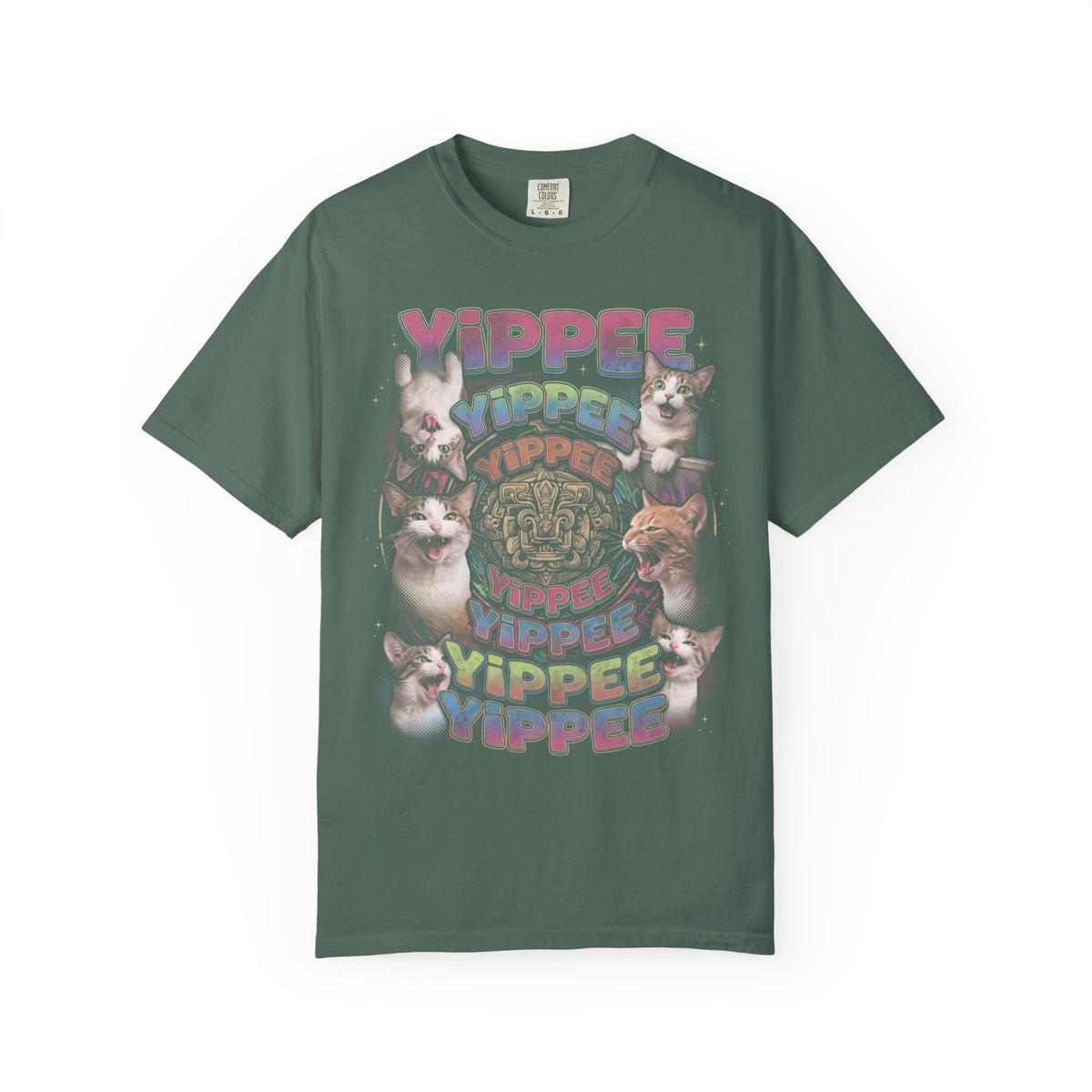 Yippee Screaming Cat Classic Tee | Psychedelic | Bootleg Art