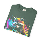 Neon DJ Raccoon Classic Tee | Synthwave Retro | Music Gift