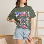 Merica Patriotic Raccoon Classic Tee | 4th Of July | USA Flag