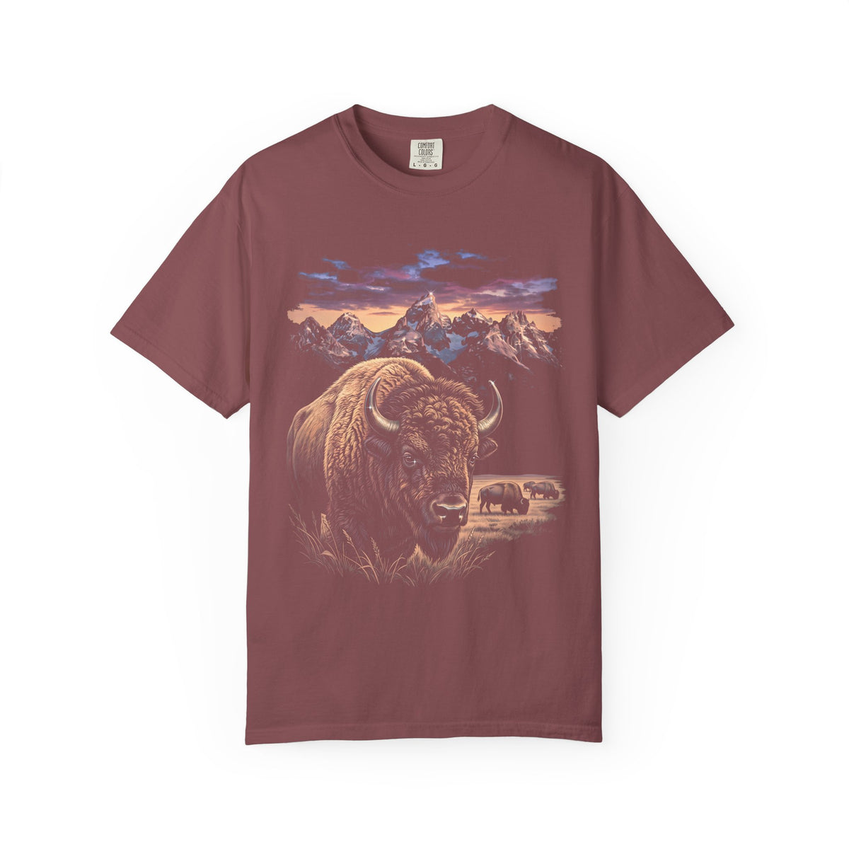 American Bison Classic Tee | Wildlife Nature | Western Sunset