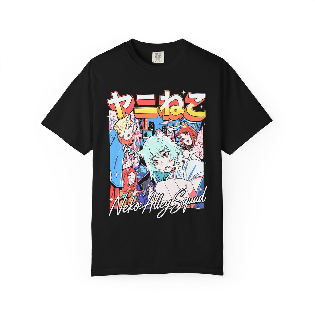 Neko Alley Squad Classic Tee | Anime Cat Girl | Retro Graphic
