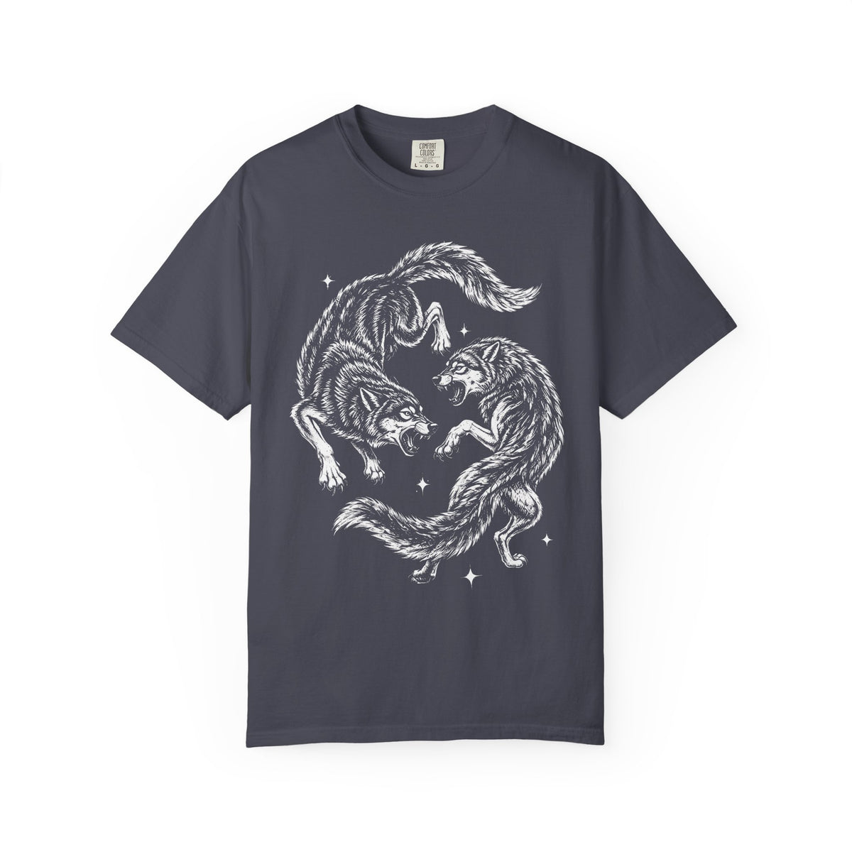 Twin Wolves Classic Tee | 90s Vintage | Dark Nature Wolf