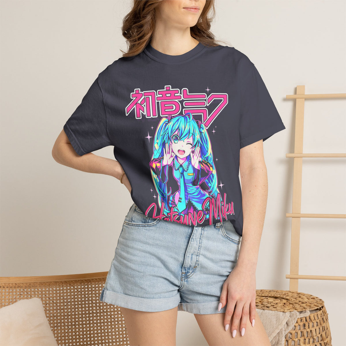 Teal Twin Tail Virtual Singer Classic Tee | Kawaii Anime Pop