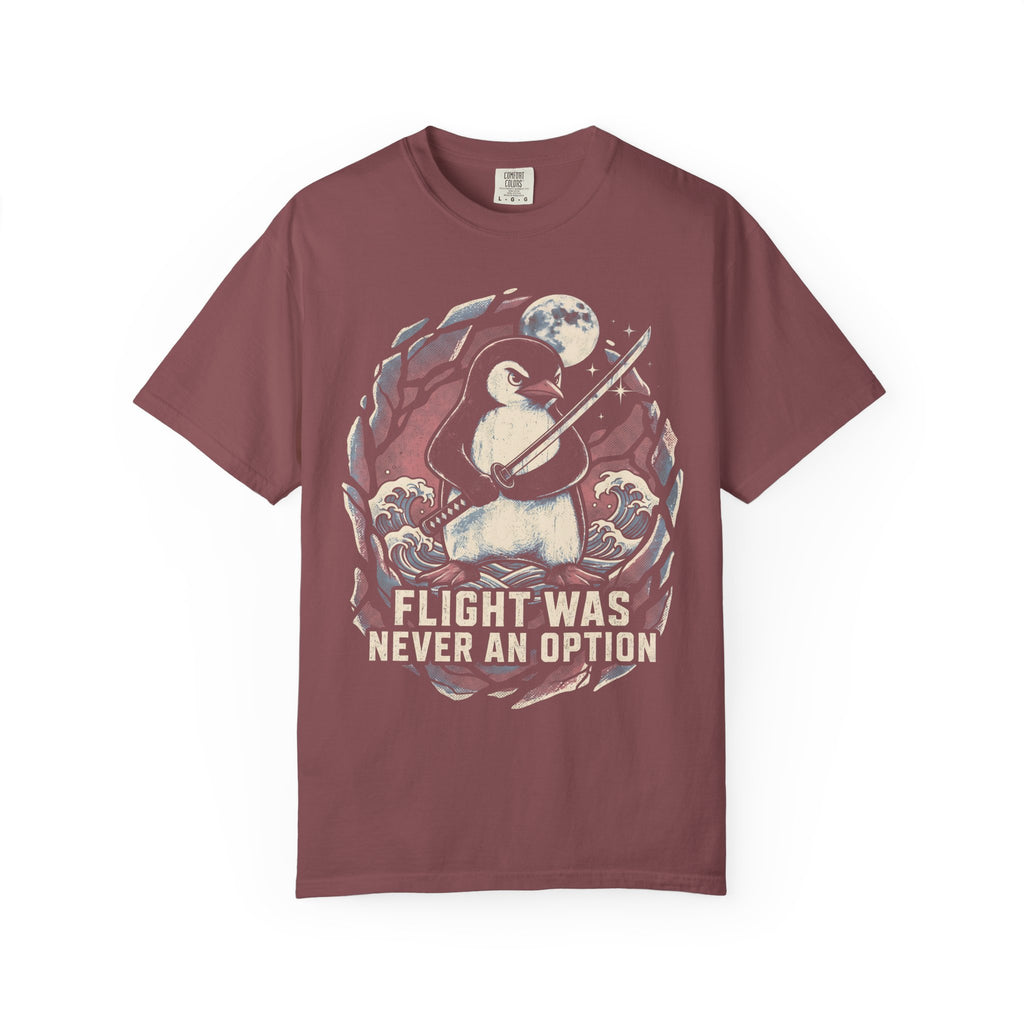 Flight Was Never An Option Classic Tee | Samurai Penguin Art