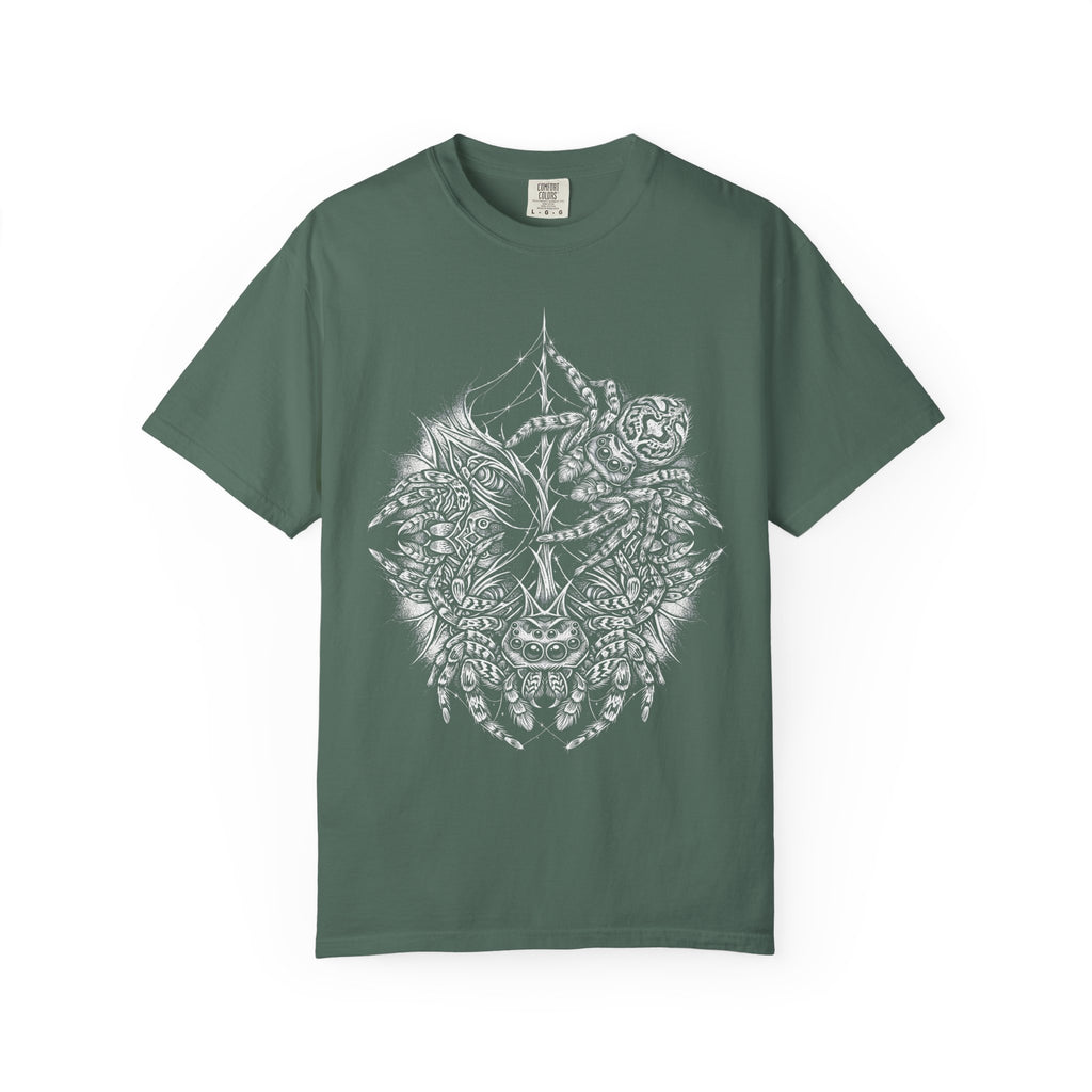 Gothic Spider Web Classic Tee | Stipple Art | Black White