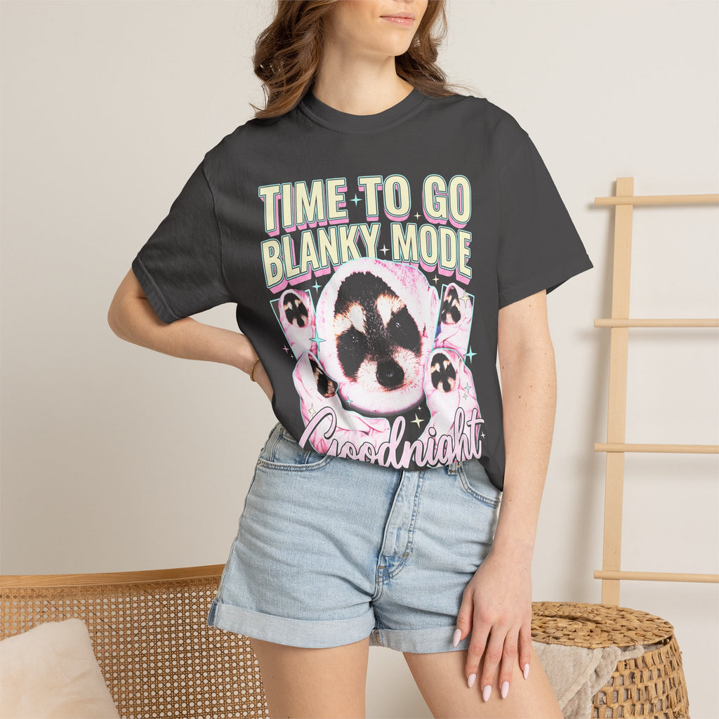 Time To Go Blanky Mode Classic Tee | Goodnight Funny Raccoon