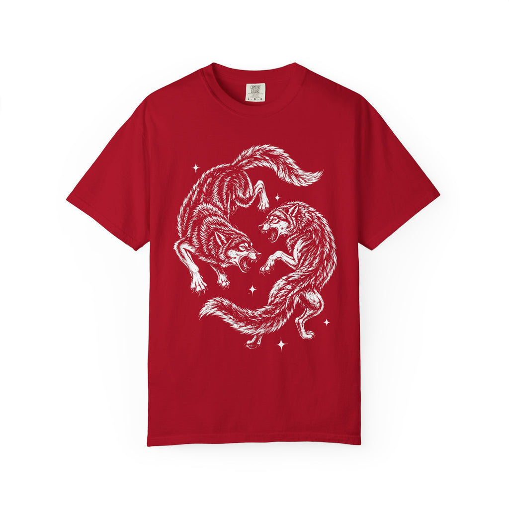 Twin Wolves Classic Tee | 90s Vintage | Dark Nature Wolf