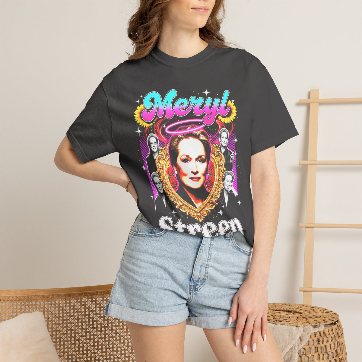 Meryl Streep Classic Tee | 90s Vintage | Actress Gift