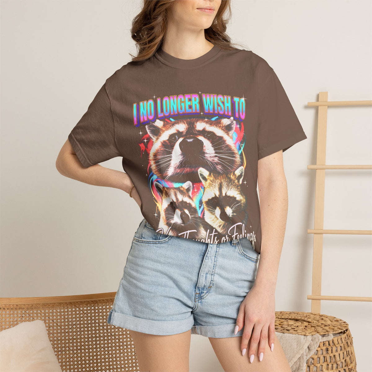 I No Longer Wish To Have Thoughts Classic Tee | Raccoon Meme