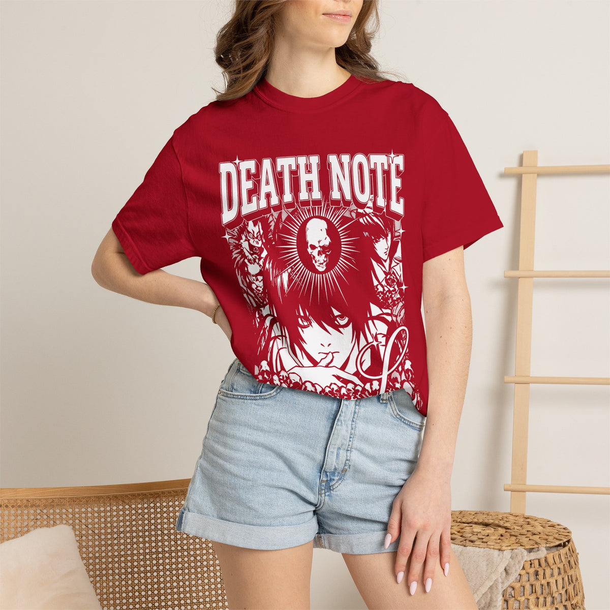 Gothic Skull Manga Detective Classic Tee | Dark Anime Gift