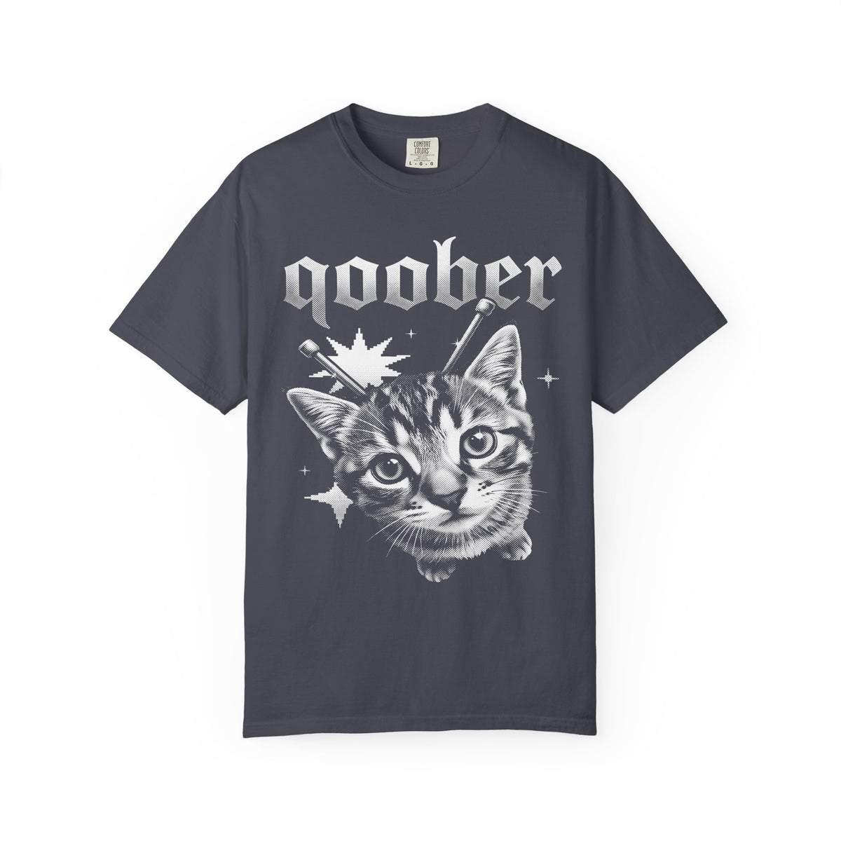 Qoober Gothic Cat Classic Tee | Metal Kitten | Punk Aesthetic