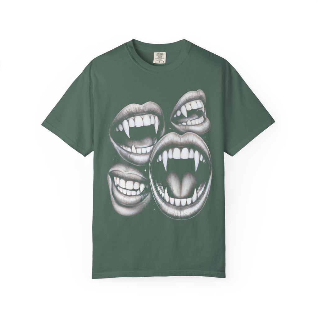 Vampires Fangs Classic Tee | Gothic Horror | Spooky Dotwork