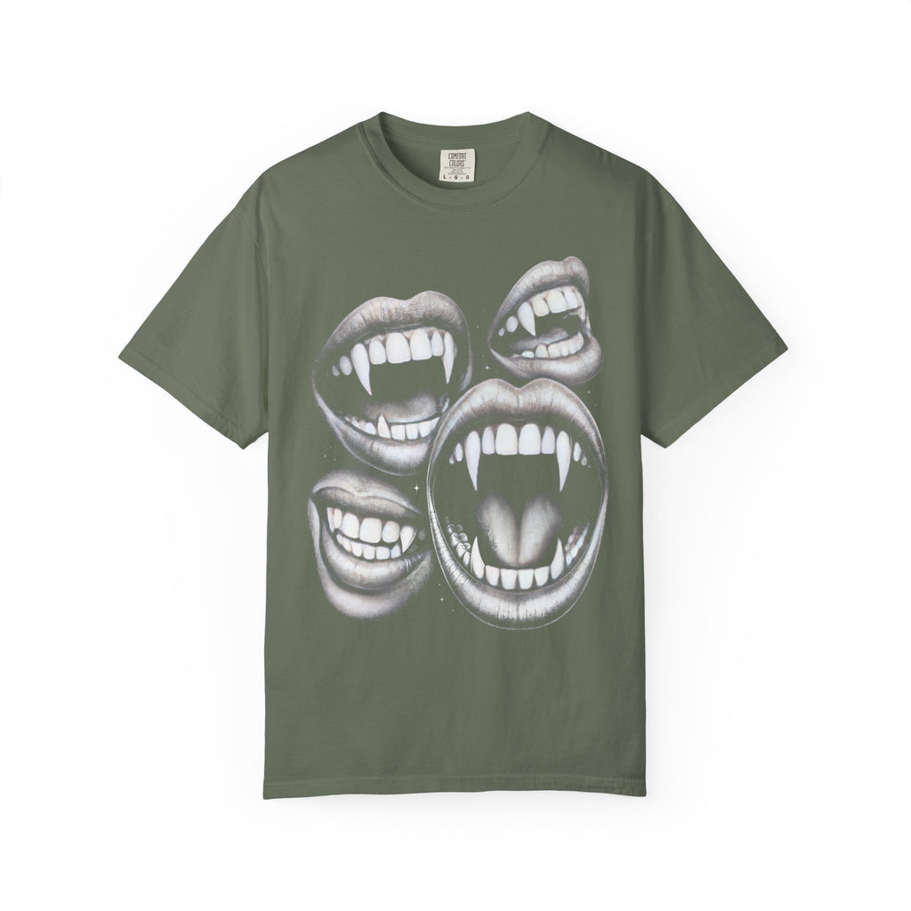 Vampires Fangs Classic Tee | Gothic Horror | Spooky Dotwork