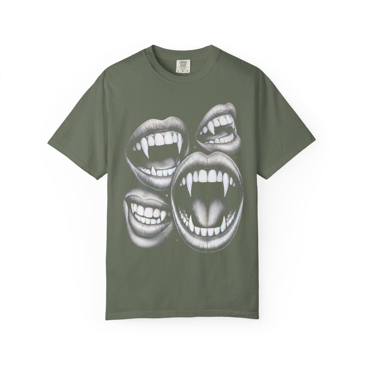 Vampires Fangs Classic Tee | Gothic Horror | Spooky Dotwork