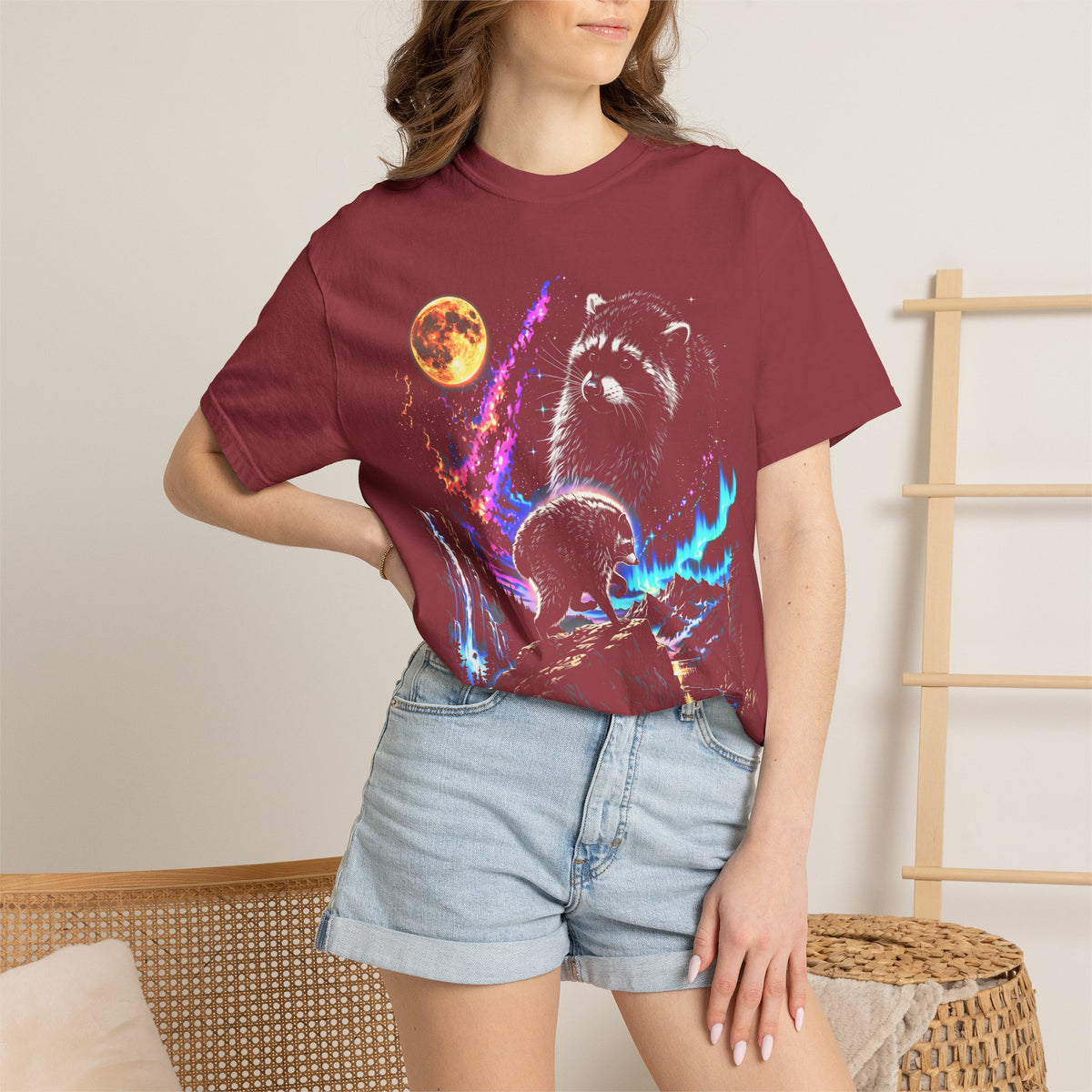 Raccoon Galaxy Classic Tee | 90s Vintage | Space Gift