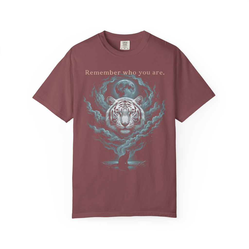 Remember Who You Are Classic Tee | Tiger & Cat | Full Moon