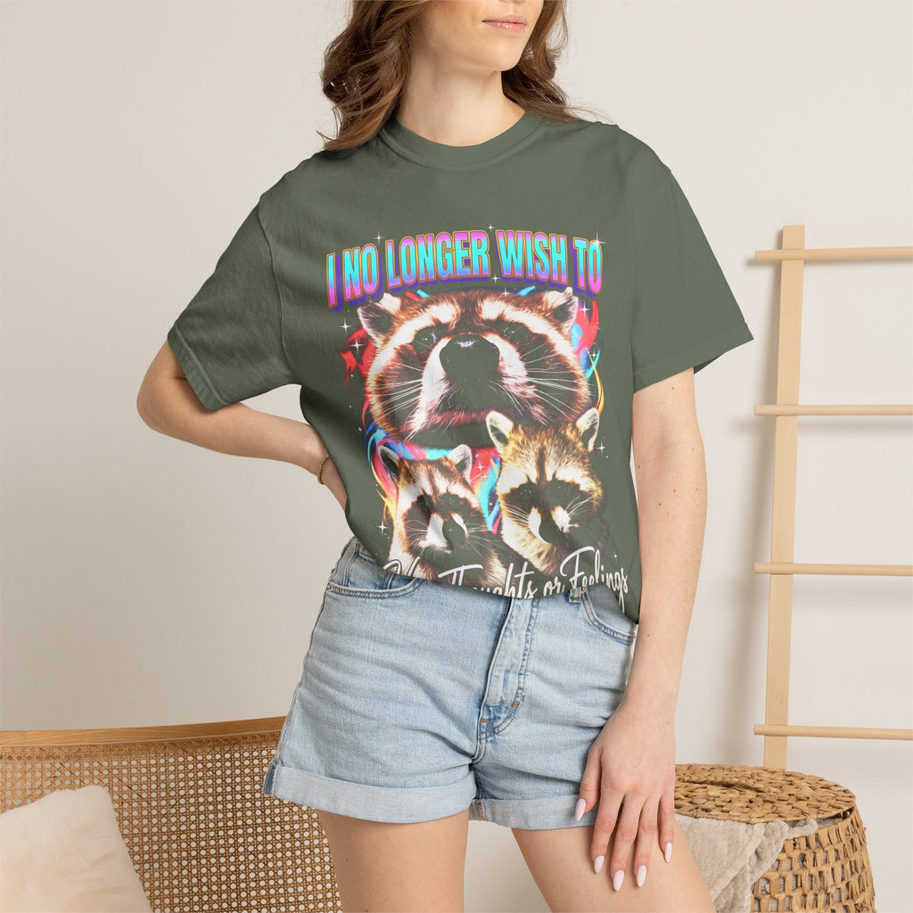 I No Longer Wish To Have Thoughts Classic Tee | Raccoon Meme