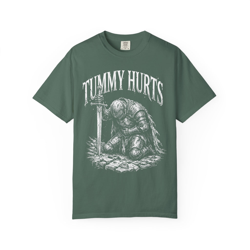 Tummy Hurts Classic Tee | Medieval Armor | Humorous Art