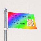 Graphic Designer Is My Passion Flag
