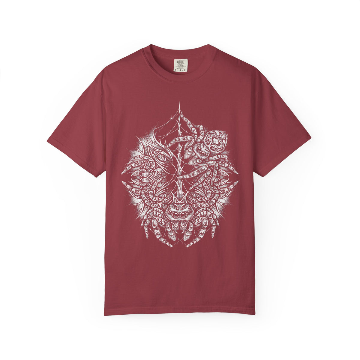 Gothic Spider Web Classic Tee | Stipple Art | Black White