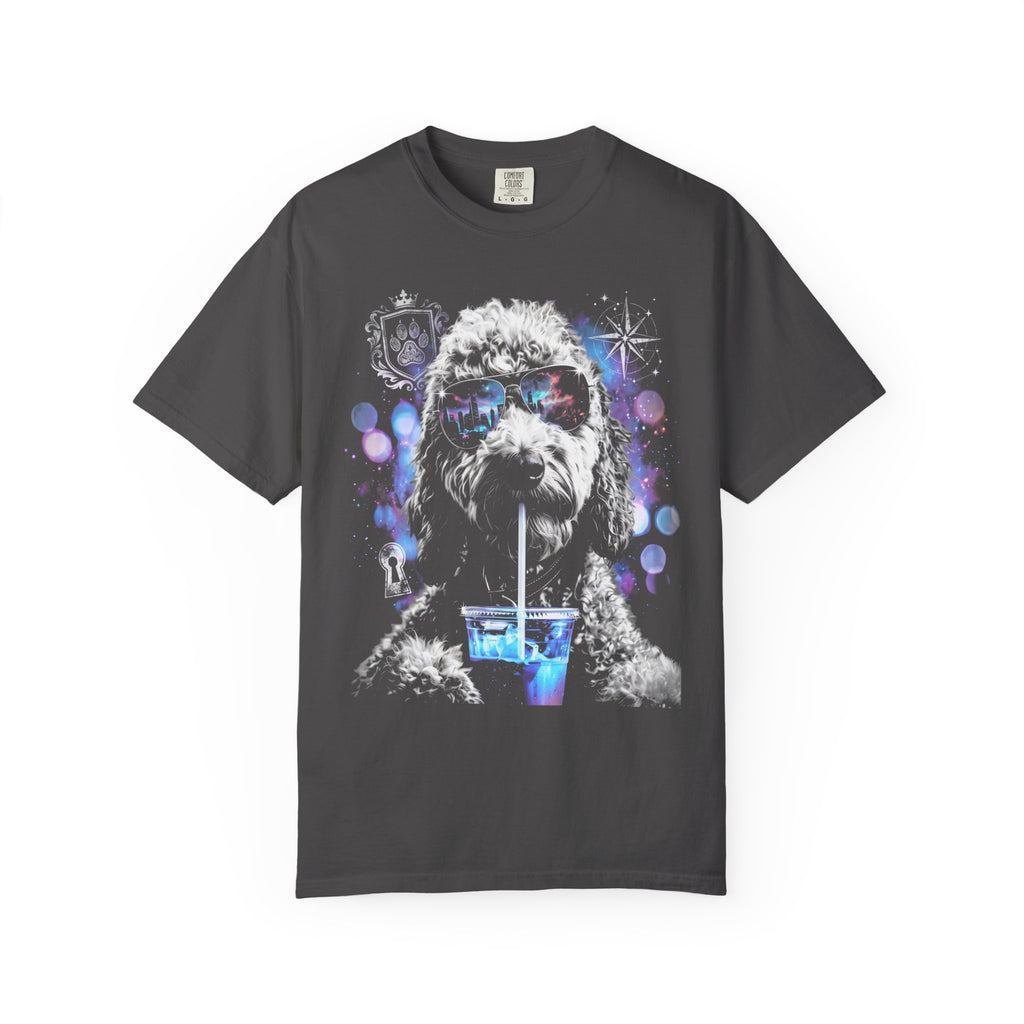 Cool Poodle Dog Classic Tee | Neon Pop Art | Sunglasses Vibe