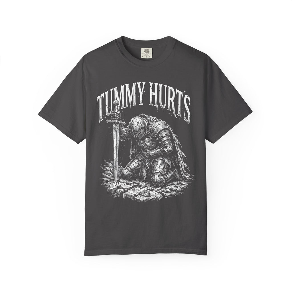 Tummy Hurts Classic Tee | Medieval Armor | Humorous Art
