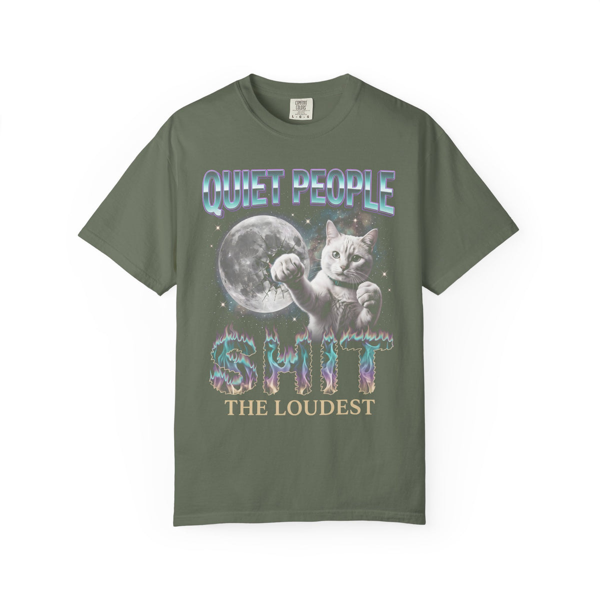 Quiet People Shit The Loudest Classic Tee | White Cat Space