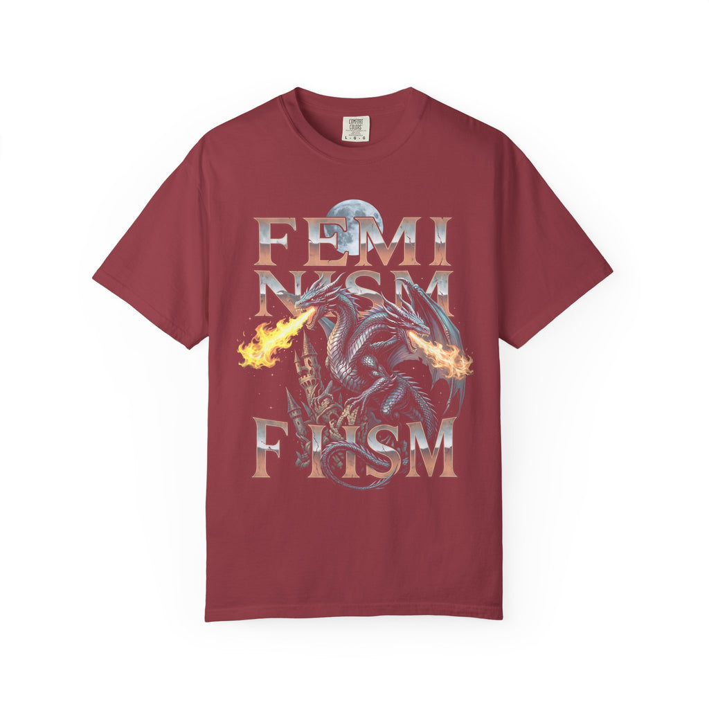 Feminism Two Headed Dragon Classic Tee | Fantasy Art | Power