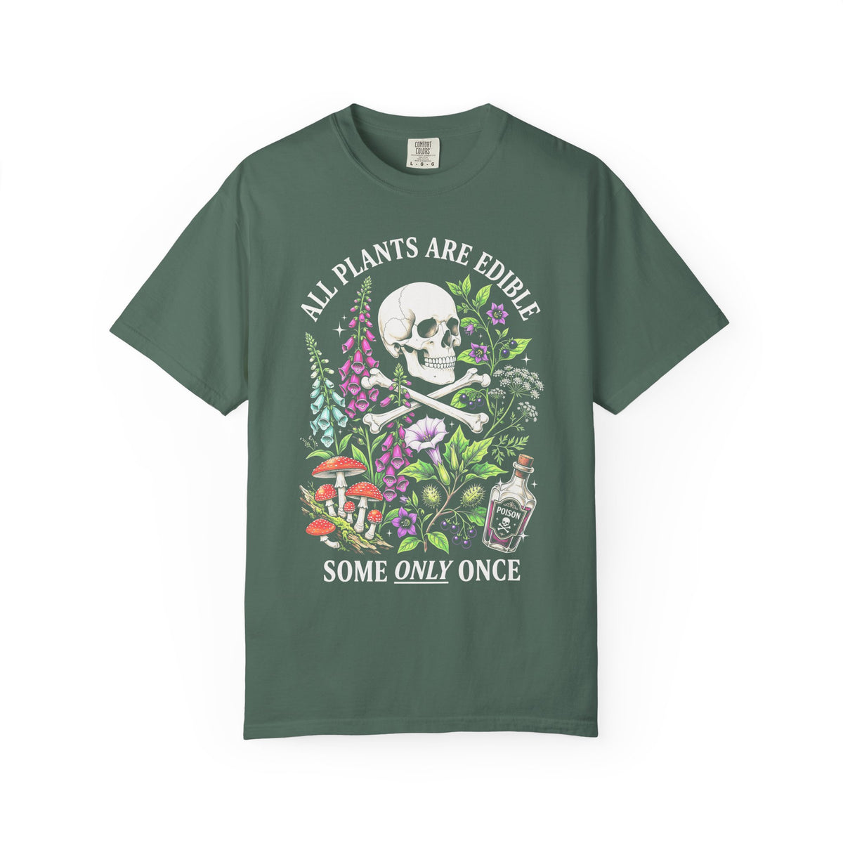 All Plants Are Edible Classic Tee | Vintage Skull | Botany Gift