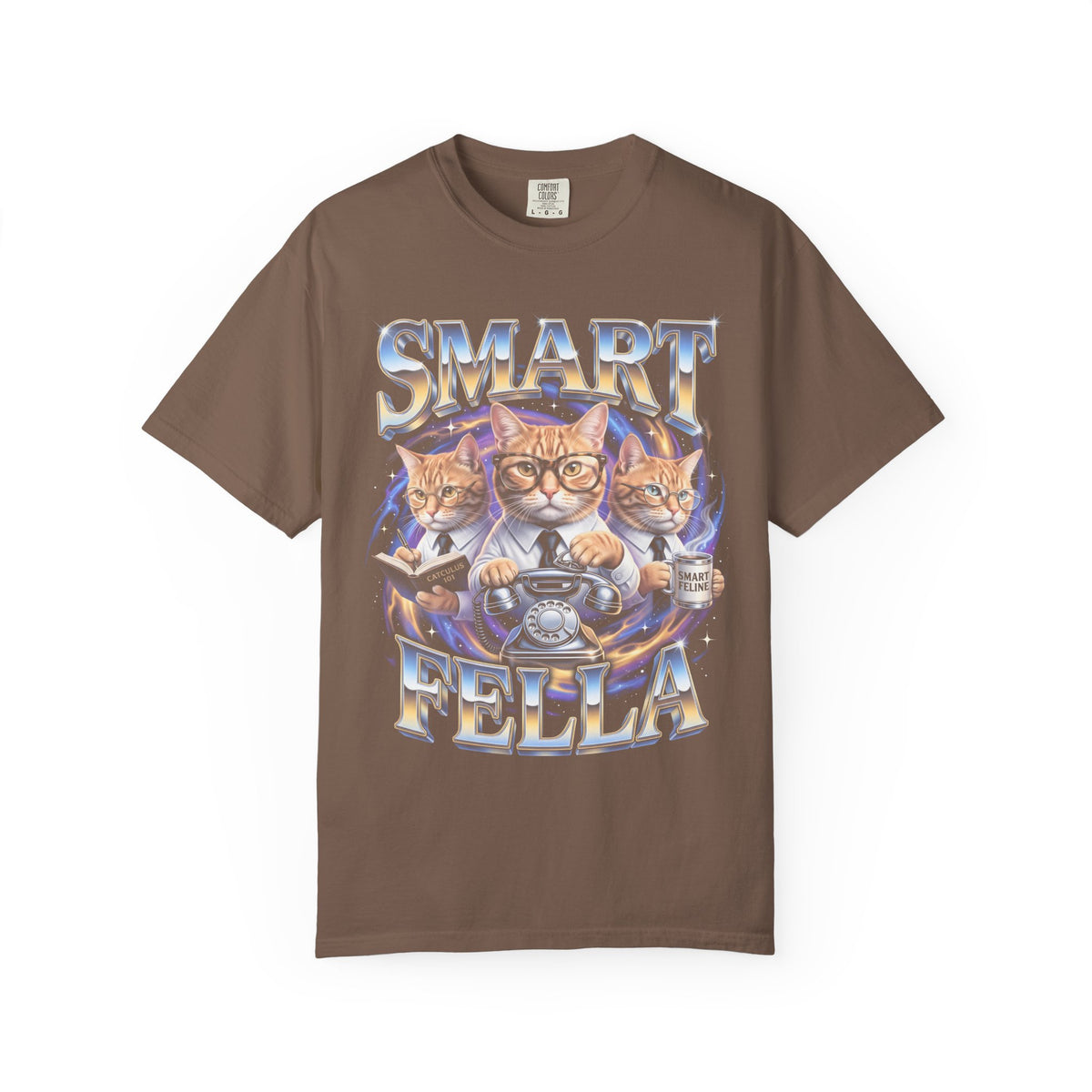 SMART FELLA Classic Tee | Catculus 101 | Cosmic Galaxy Cats