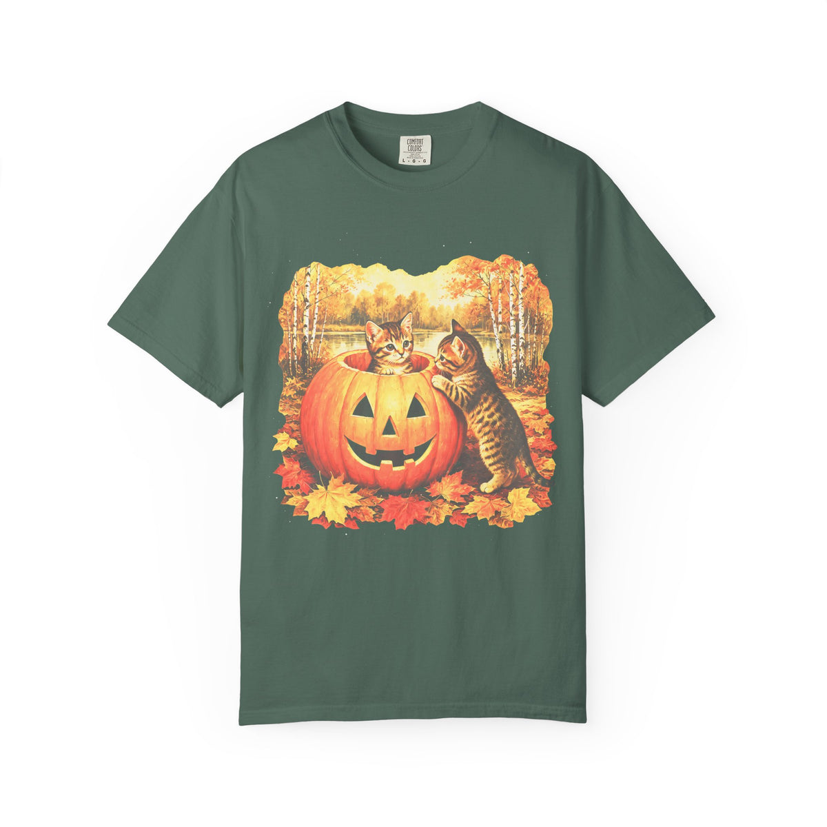 Halloween Kittens Classic Tee | Autumn Pumpkin | Cat Gift