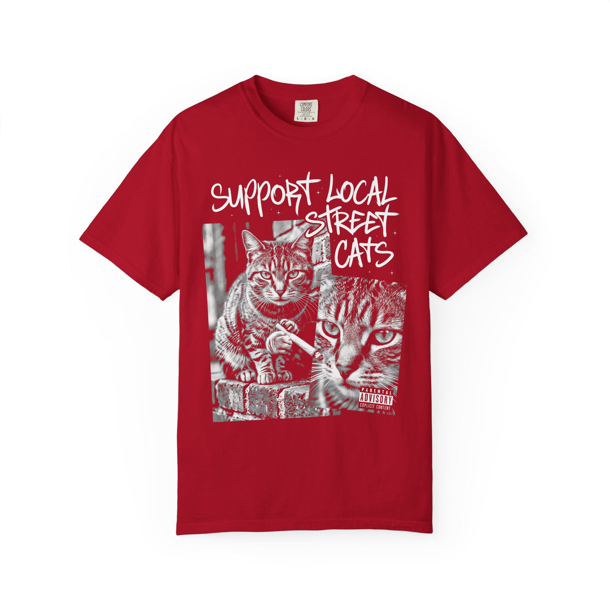 Support Local Street Cats Classic Tee | Smoking Cat Art